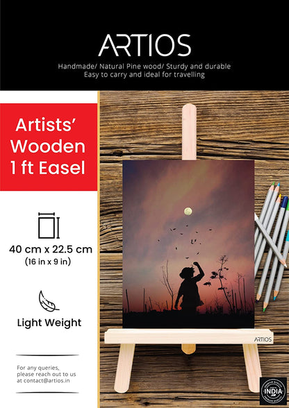 Wooden Easel Stand - 16 inch (Holds 1ft Canvas)