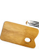 ARTIOS Wooden Rectangle Painting Palette with thumb hole, smooth lightweight wood for acrylic, oil and gouache mixing